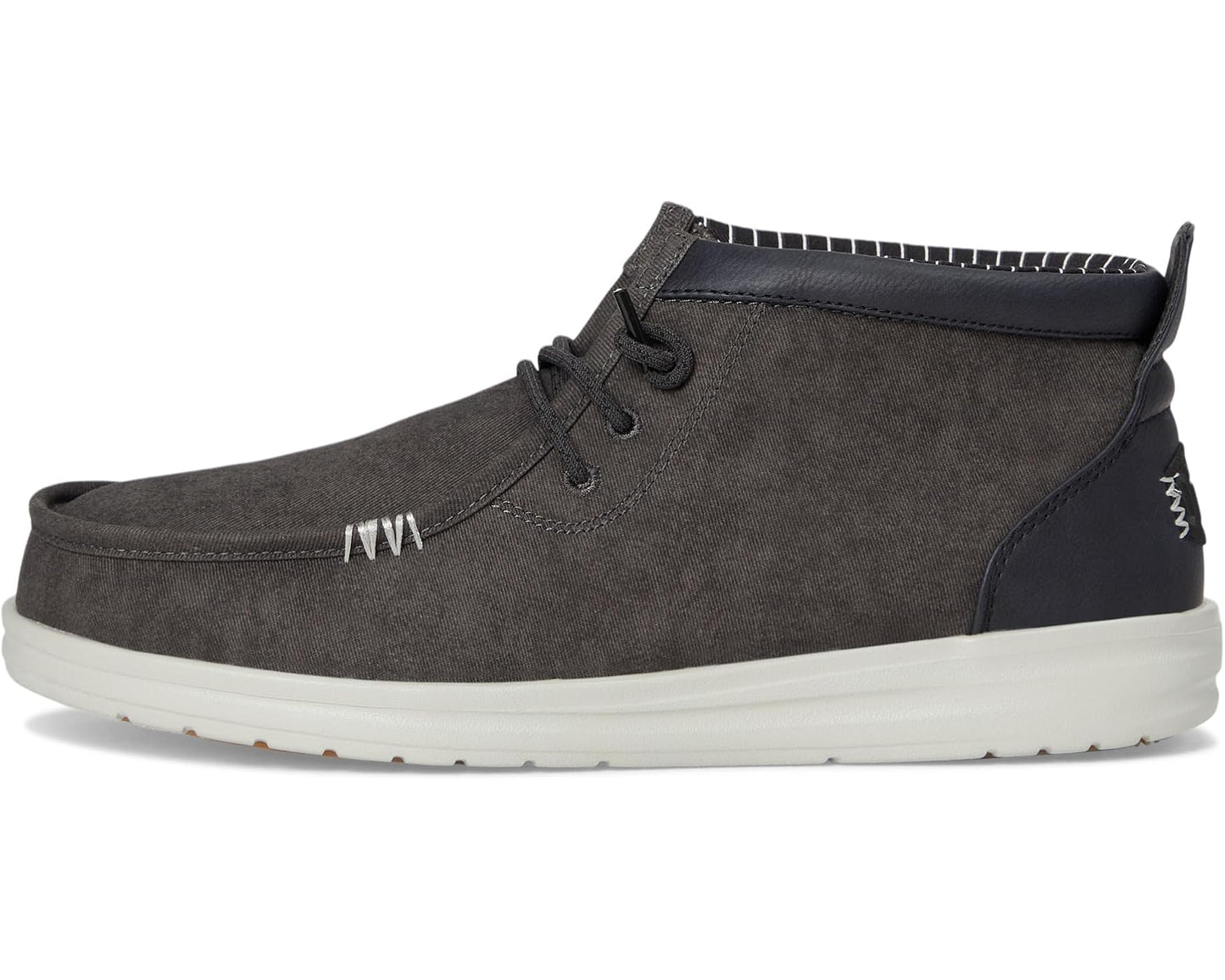Men's Hey Dude Wally Mid Gripr Vin Classic Black Oyster/Black