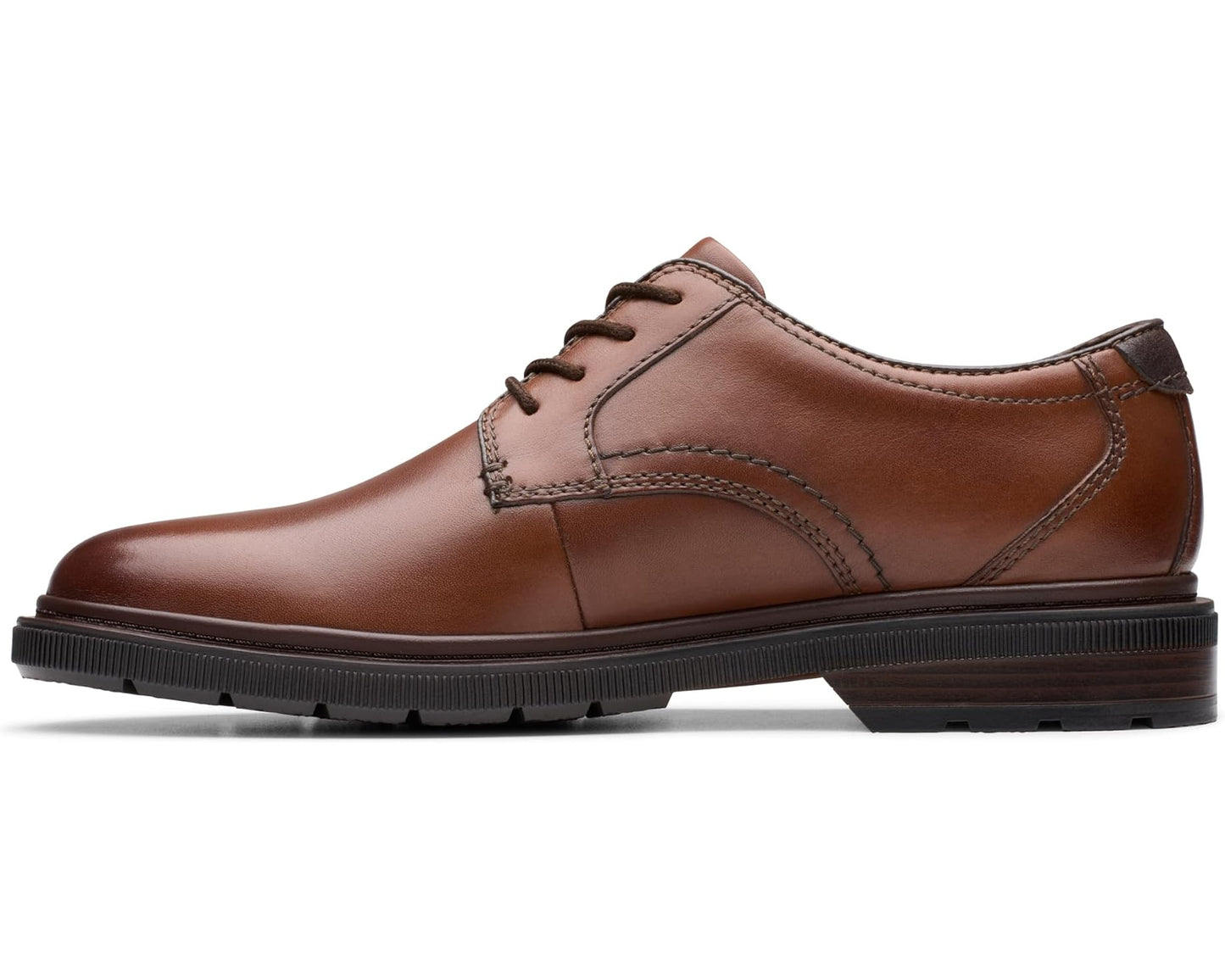 Men's Clarks Burchill Derby Dark Tan Leather