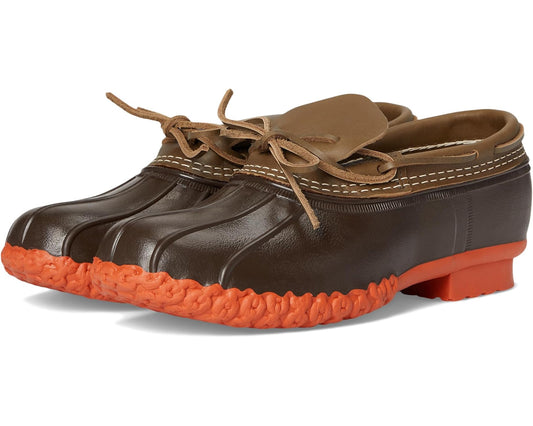 Men's L.L.Bean Rubber Moc Field Olive/Bean Boot Brown/Sail Orange