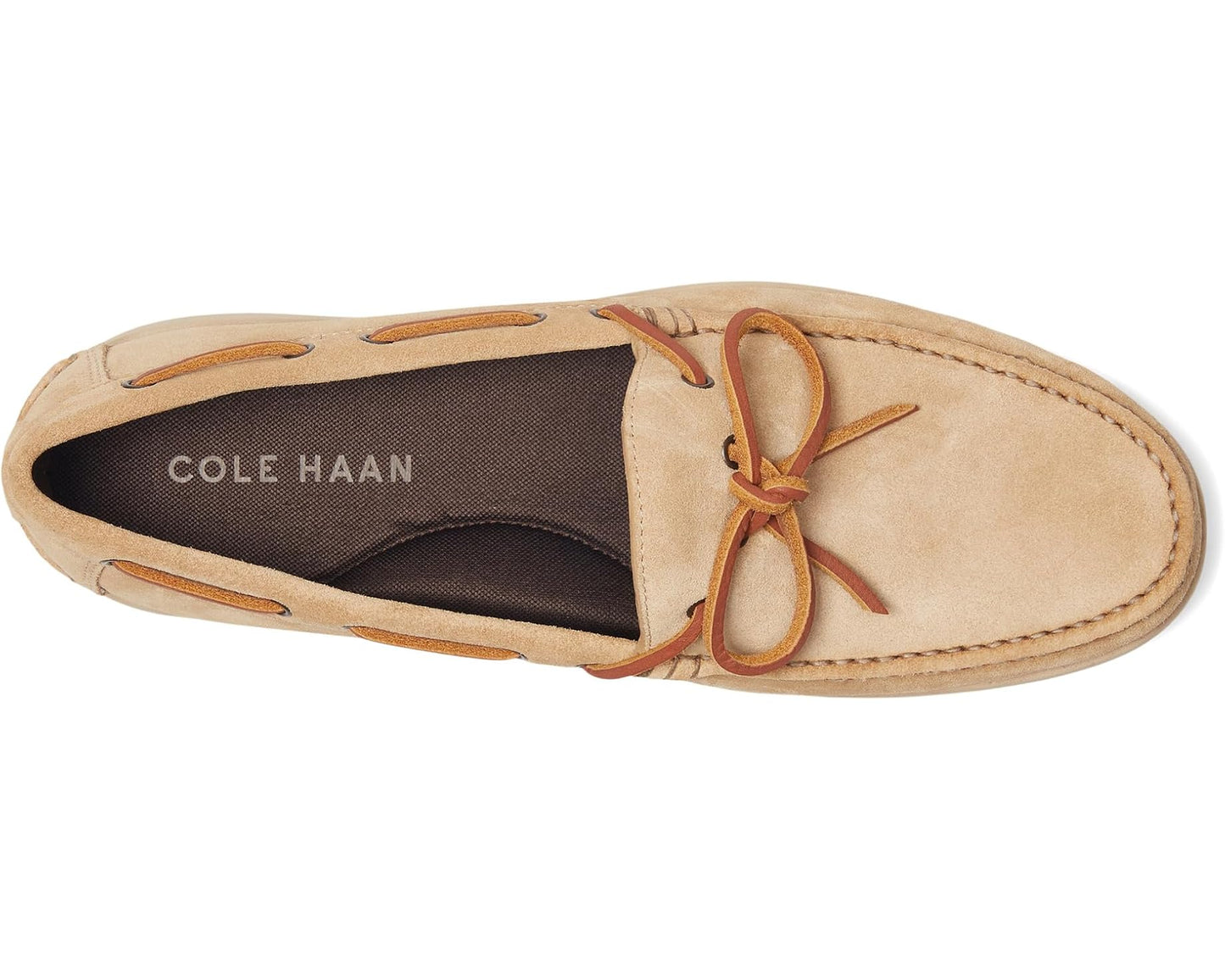 Men's Cole Haan Brower Moc Loafers Farro Suede/Oat Water Resistant