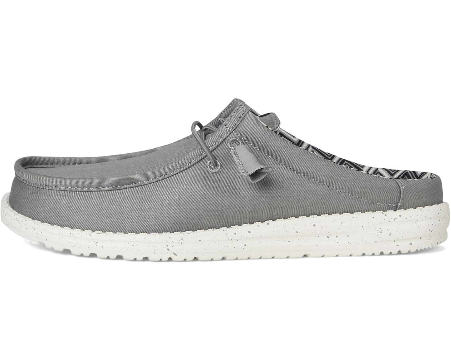 Men's Hey Dude Wally Slip Stretch Canvas Grey