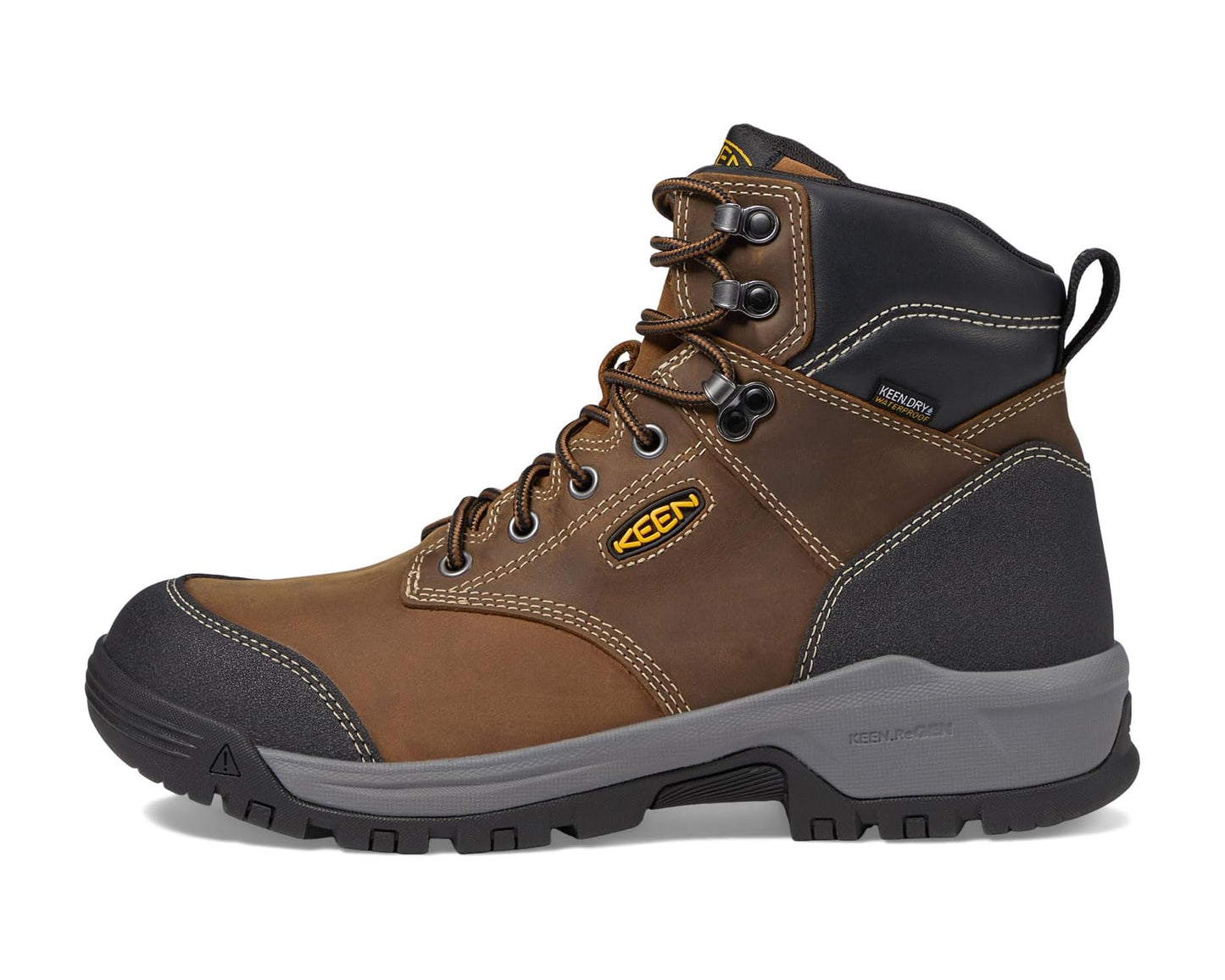 Men's KEEN Utility Evanston 6” Soft Toe Waterproof Bison/Black