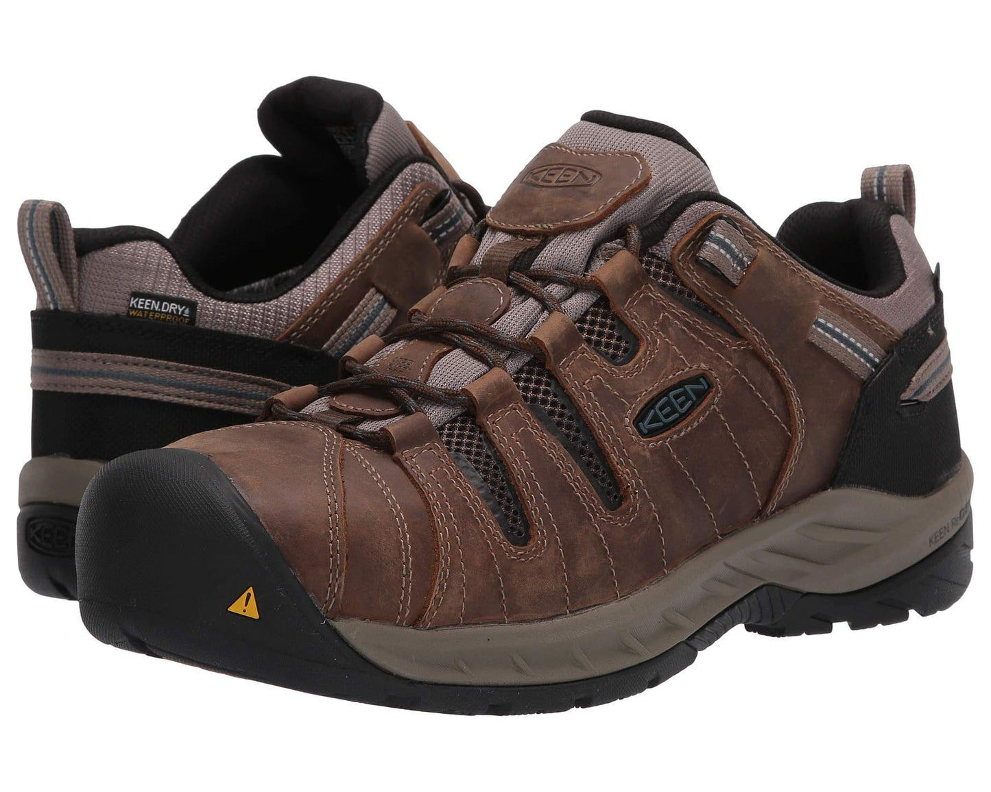 Men's KEEN Utility Flint II Waterproof (Steel Toe) Cascade Brown/Orion Blue