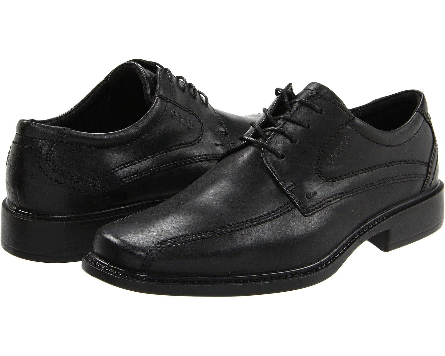 Men's ECCO New Jersey Tie Black Santiago Full-Grain Leather