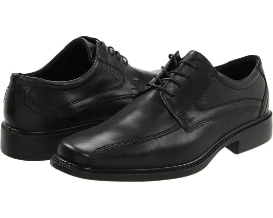 Men's ECCO New Jersey Tie Black Santiago Full-Grain Leather