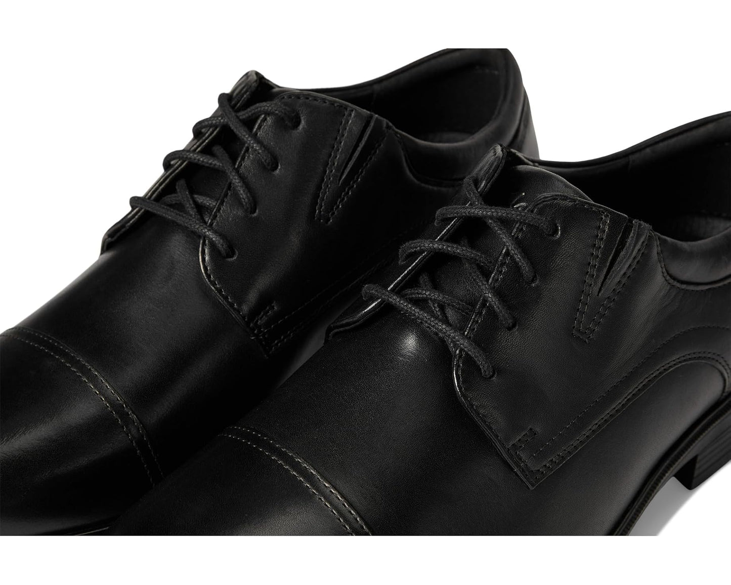 Men's Clarks Steadwell Cap Black Leather