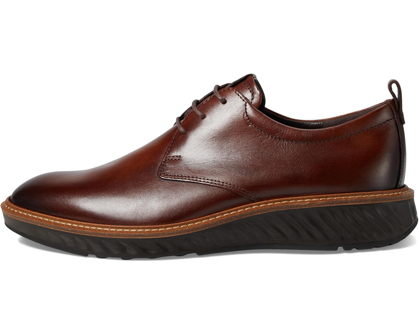 Men's ECCO ST1 Hybrid Plain Toe Tie Cognac