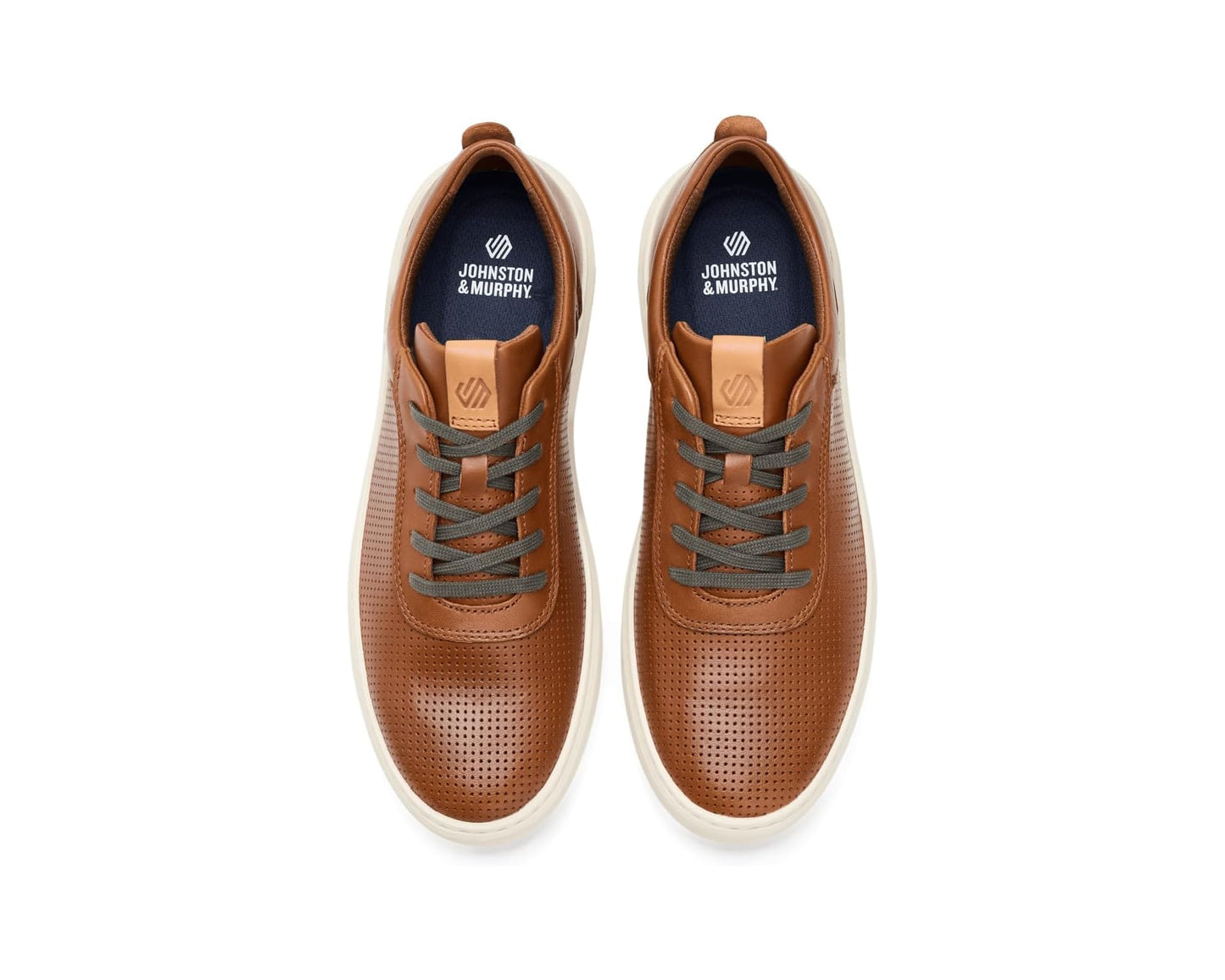 Men's Johnston & Murphy Mayhew Perfed U-Throat Tan Full Grain