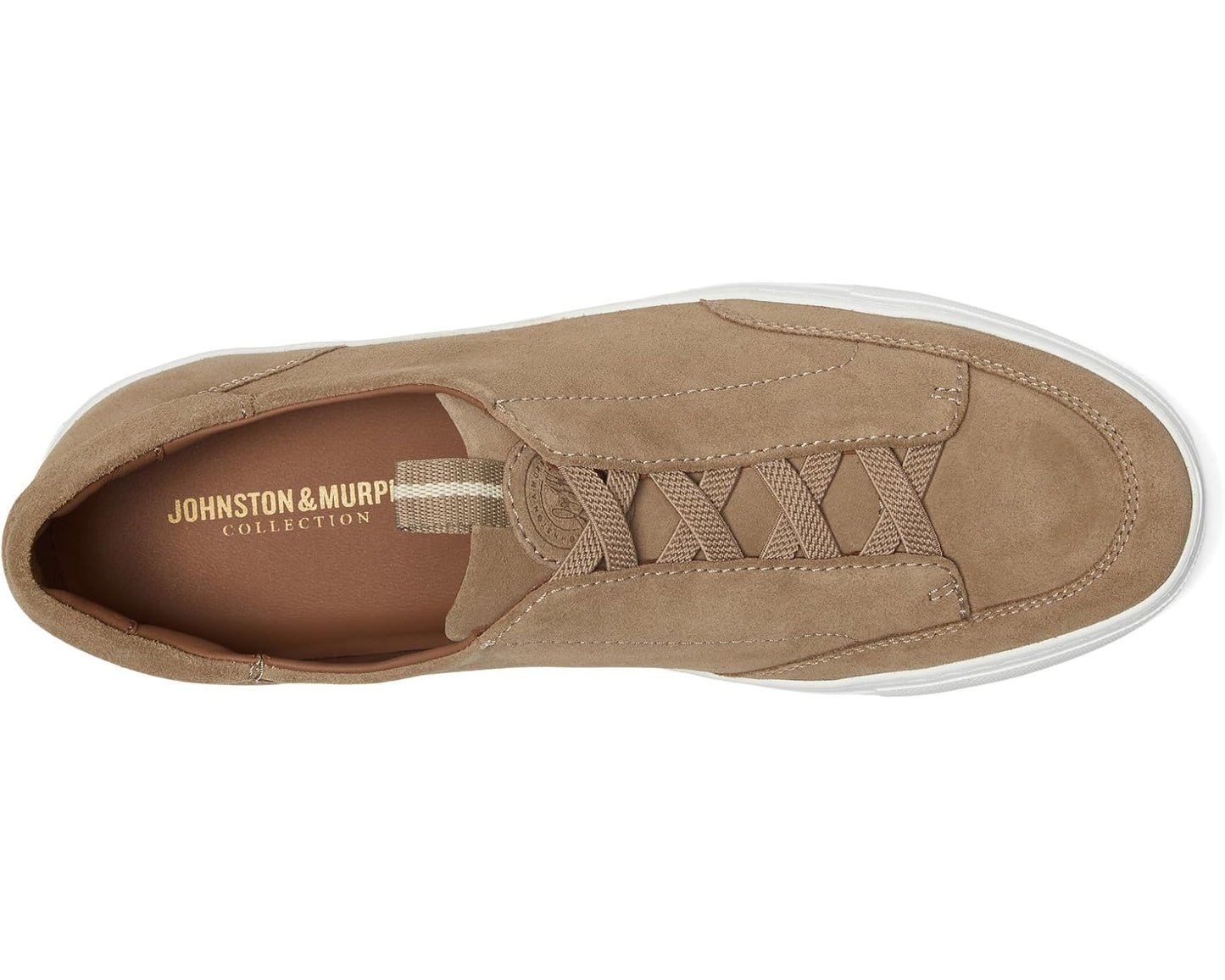 Men's Johnston & Murphy Collection Anson Stretch Lace-To-Toe Taupe English Suede