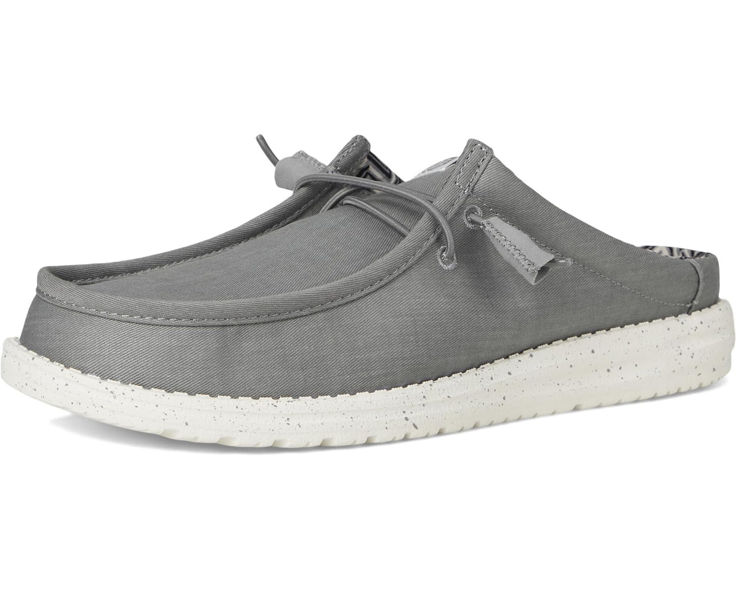 Men's Hey Dude Wally Slip Stretch Canvas Grey
