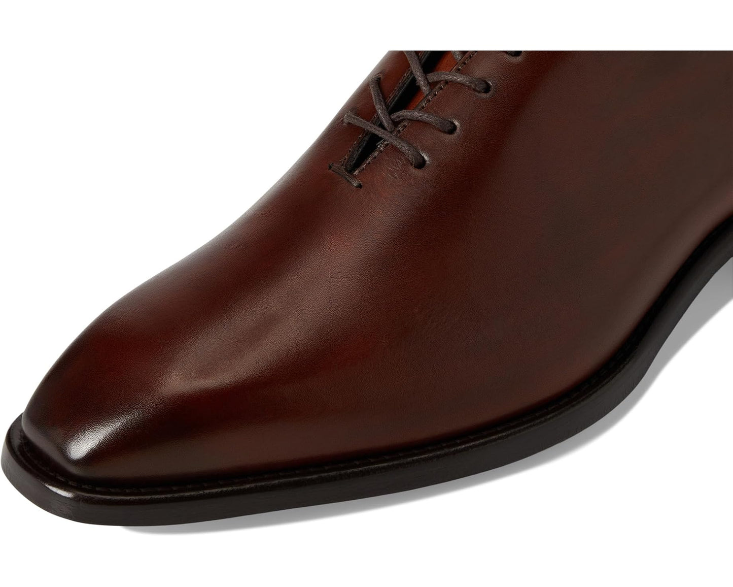 Men's Johnston & Murphy Collection Larson One-Piece Plain Toe Mahogany Italian Calfskin