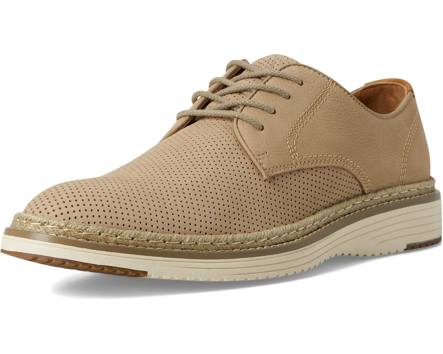 Men's Johnston & Murphy Upton Perfed Plain Toe Taupe