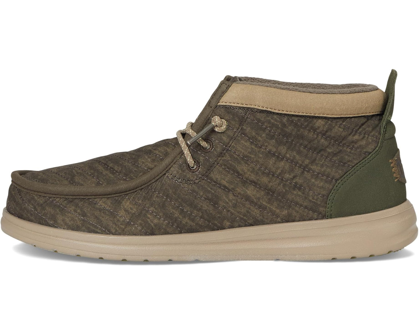 Men's Hey Dude Wally Mid Gripr Washed Quilt Major Brown/Multi