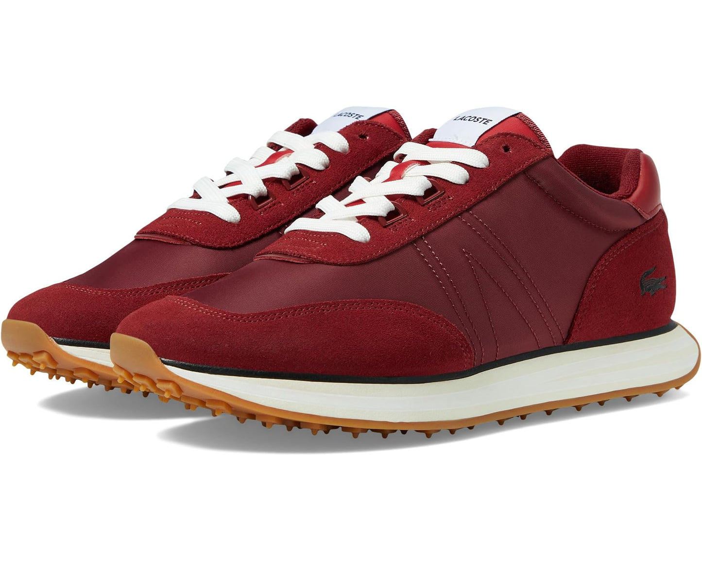 Men's Lacoste L-Spin Sneakers Burgundy/Gum
