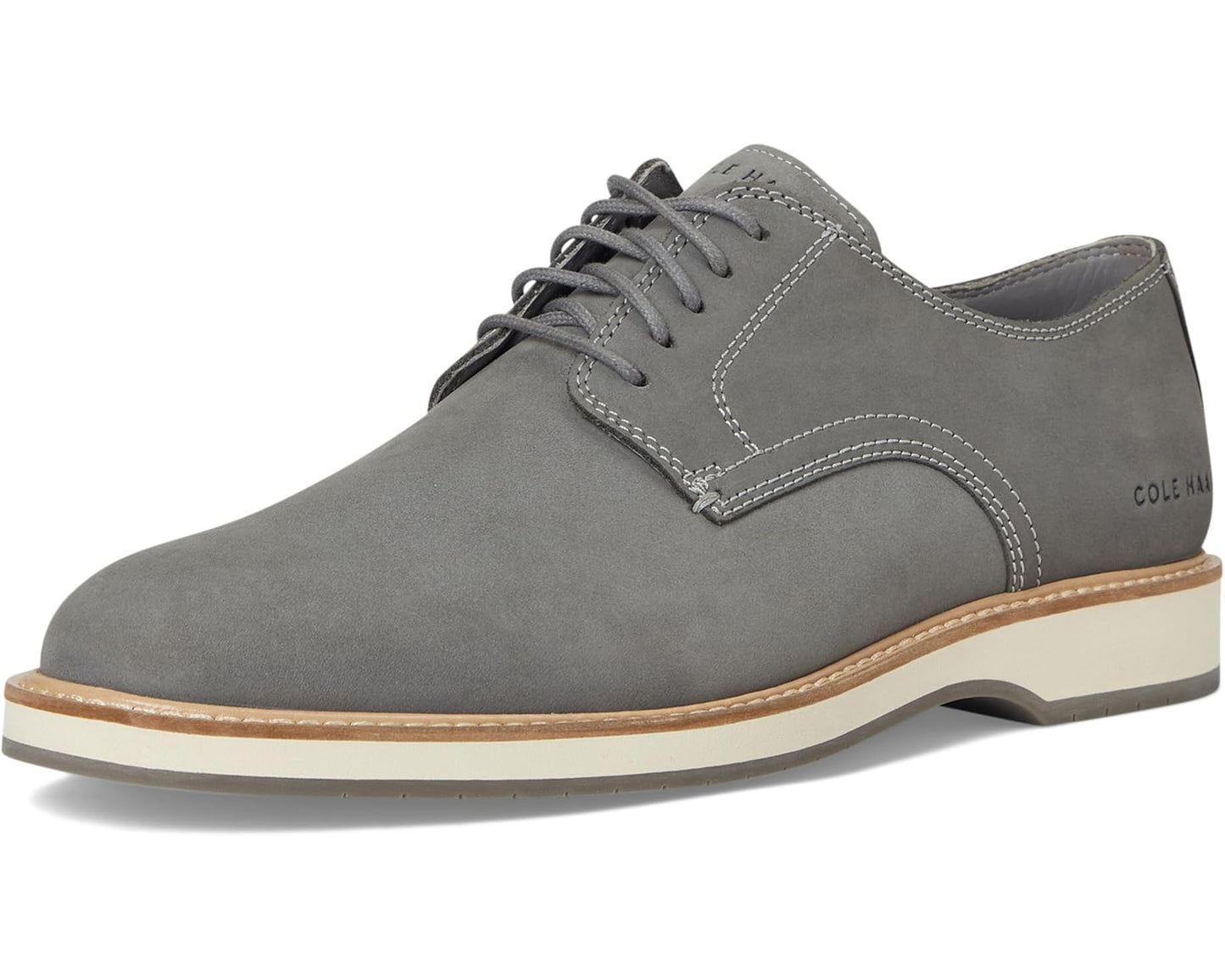 Men's Cole Haan Morse Grand Plain Toe Oxfords Sea Stone Nubuck/Ivory/Sea Stone