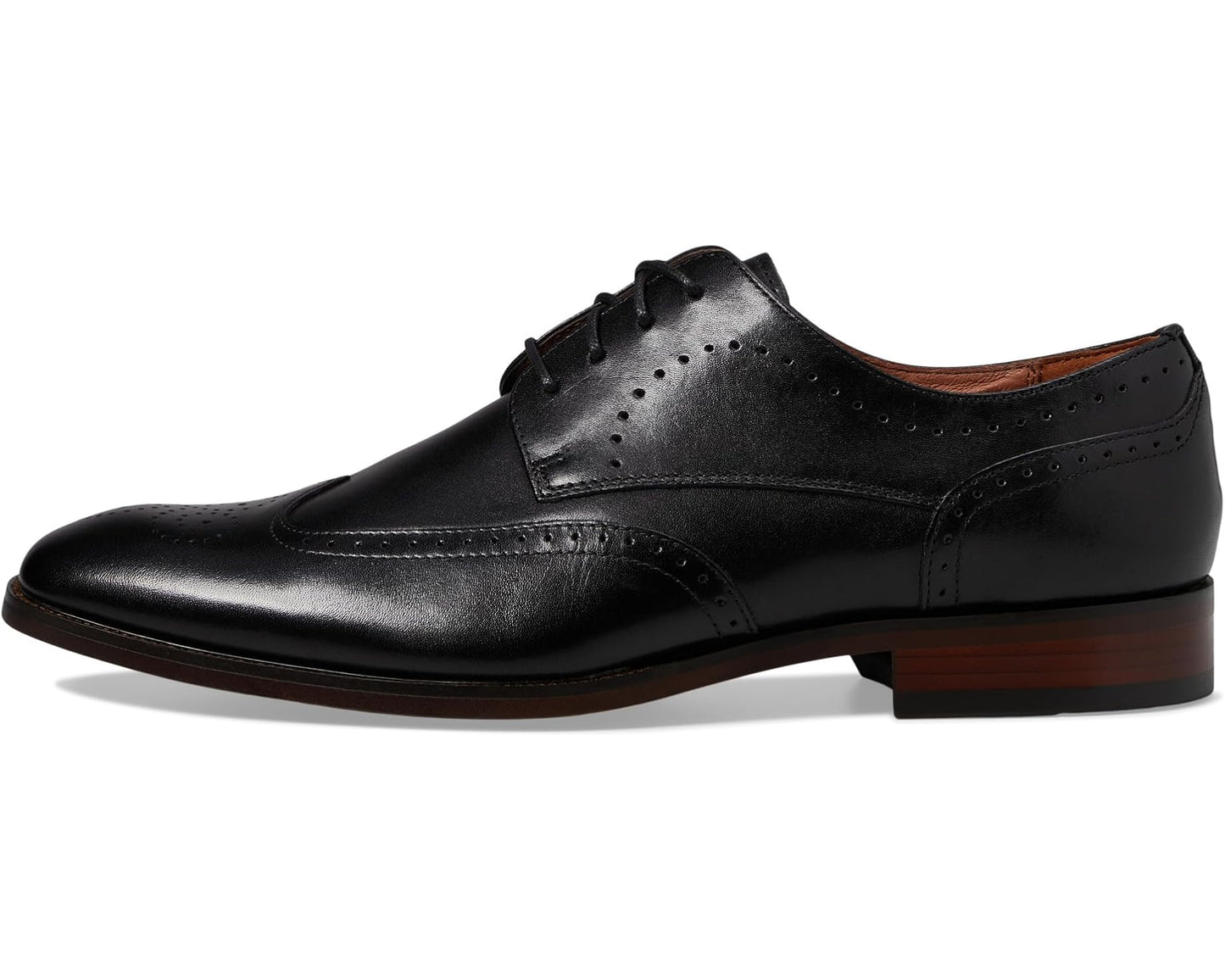 Men's Florsheim Sorrento Wing Tip Oxford Black Smooth