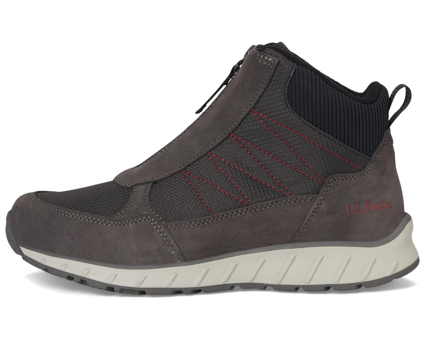 Men's L.L.Bean Snow Sneakers Waterproof Insulated Zip Front Graphite/Darkest Grey