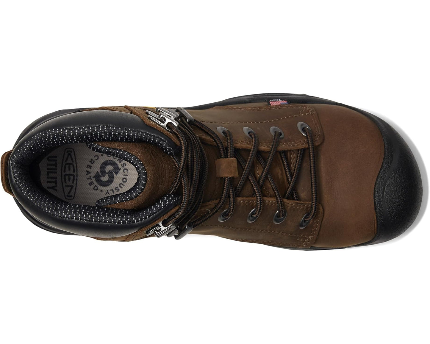Men's KEEN Utility Mt Vernon II 6 Waterproof Boot (Steel Toe) Dark Earth/Black