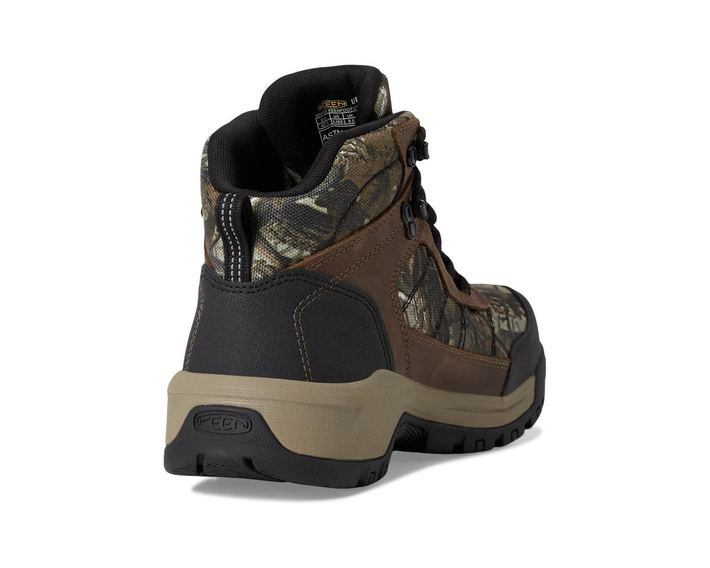 Men's KEEN Utility Skokie Waterproof Work Boots (Carbon Toe) Camo/Black