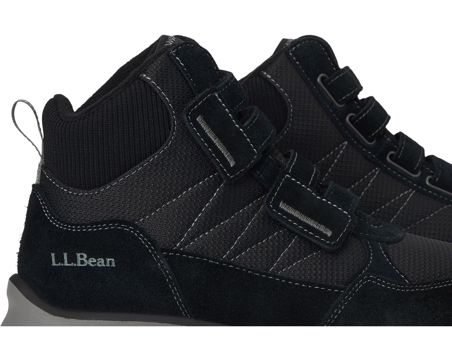 Men's L.L.Bean Snow Sneaker 5 Boot Mid Water Resistant Insulated Hook-and-Loop Black/Black