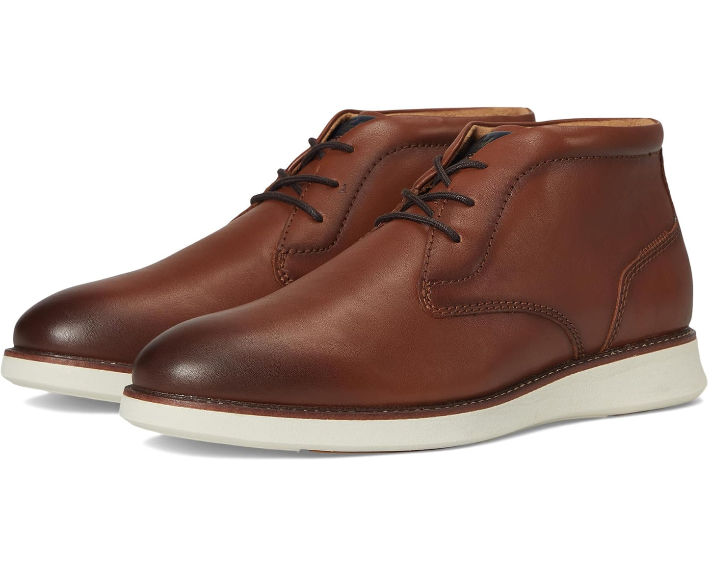 Men's Florsheim Launch Plain Toe Chukka Boots Cognac Multi