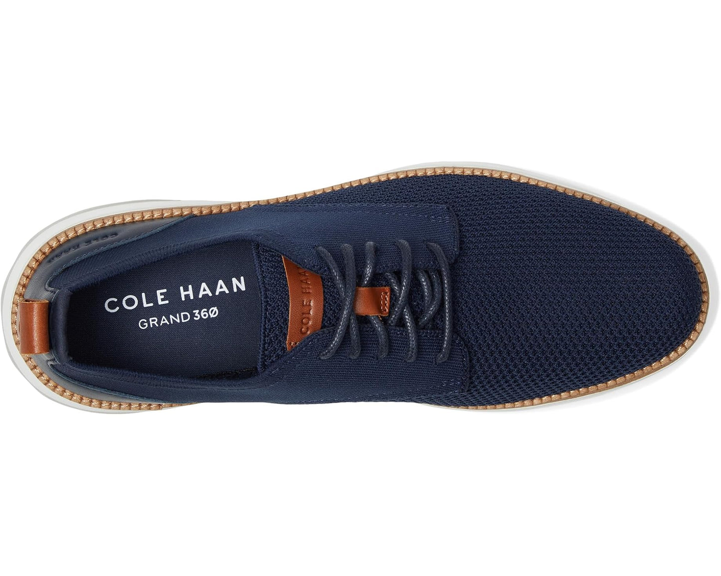 Men's Cole Haan Grand Hurrion Stitchlite Plain Toe Oxfords Navy Blazer/Silver Birch/Ivory