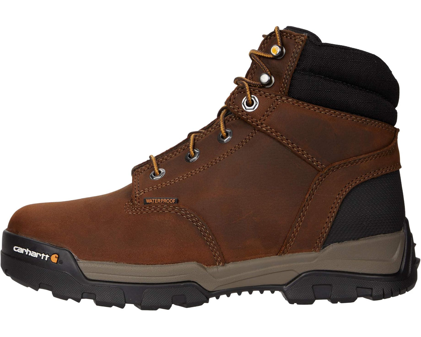 Men's Carhartt Ground Force 6 Waterproof Soft Toe Bison Brown/Oil Tan
