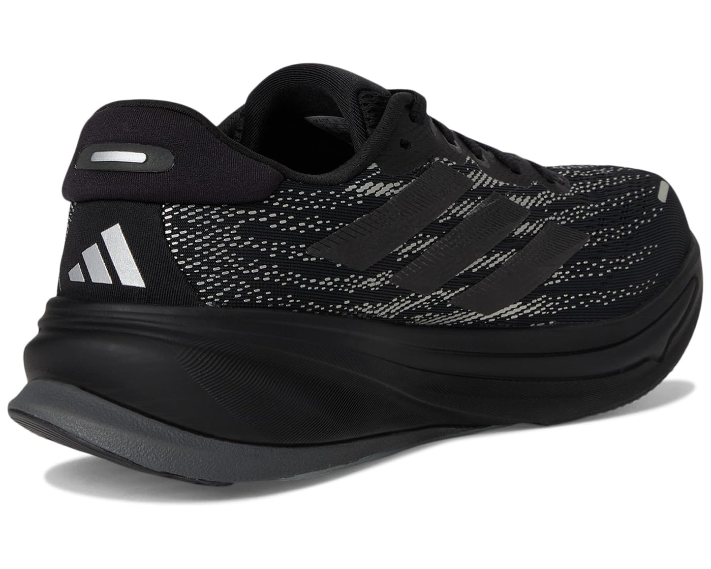 Men's adidas Supernova Rise 2 Running Shoes Black/Black/Silver Metallic