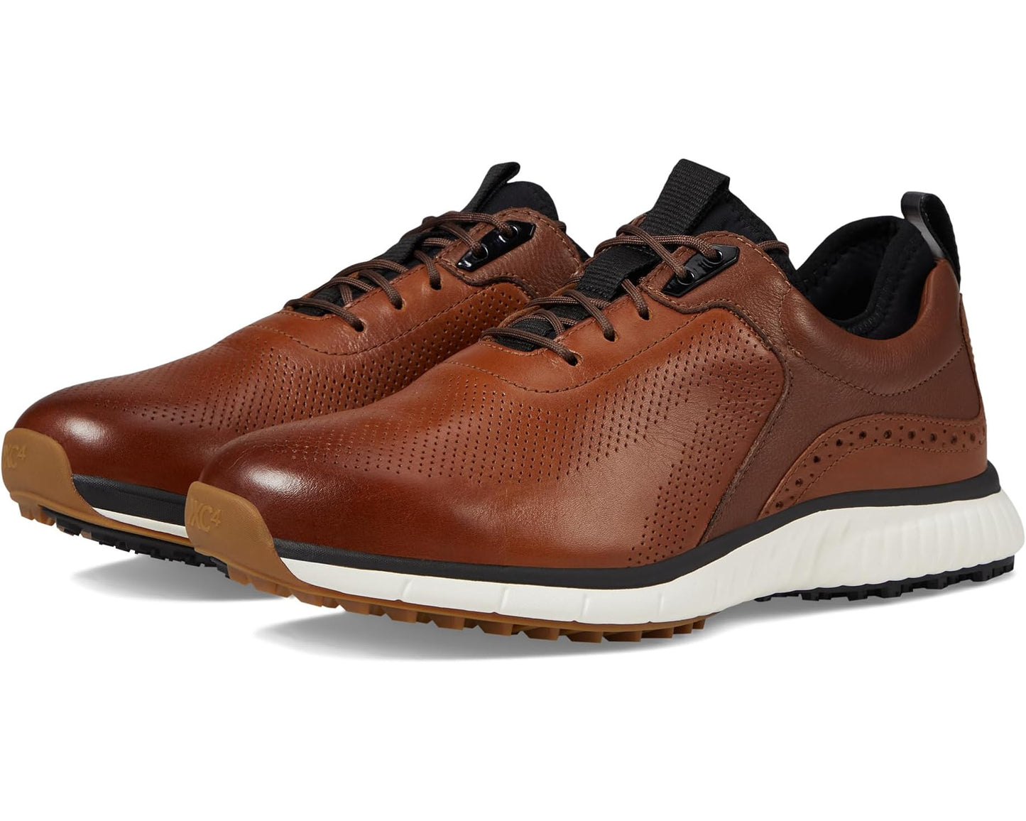 Men's Johnston & Murphy Waterproof XC4® Golf H1-Luxe Hybrid Sneaker Tan Waterproof Full Grain