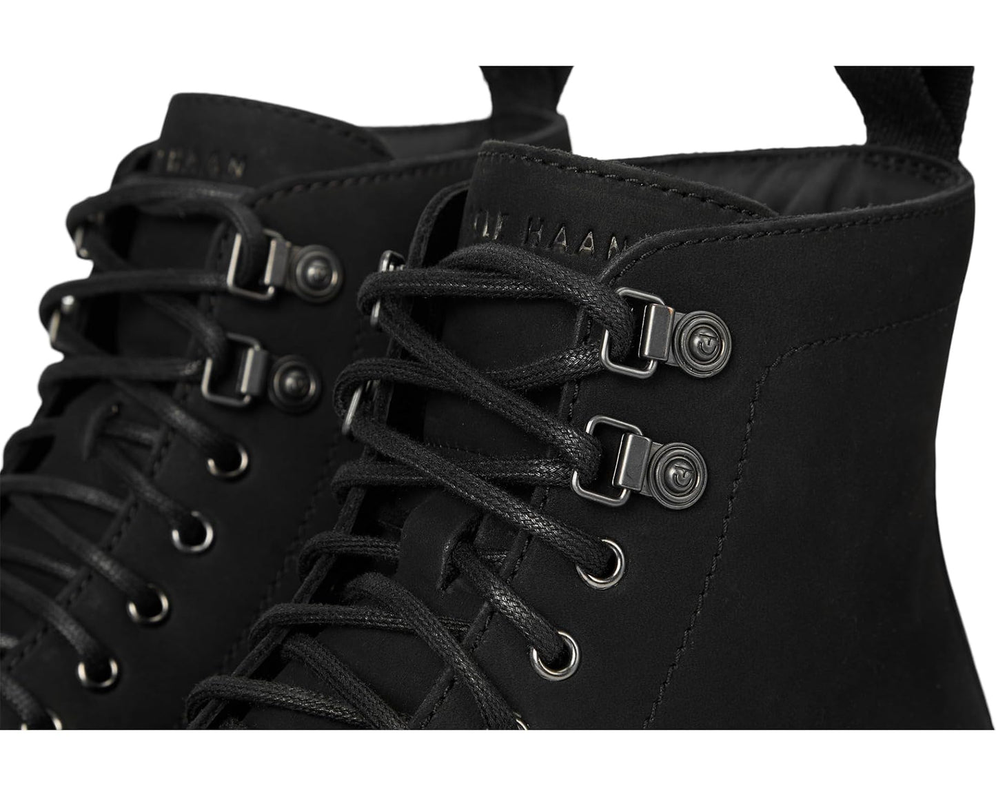 Men's Cole Haan Chamberlin Grand Cap Toe Boots Black Nubuck/Black Water Resistant