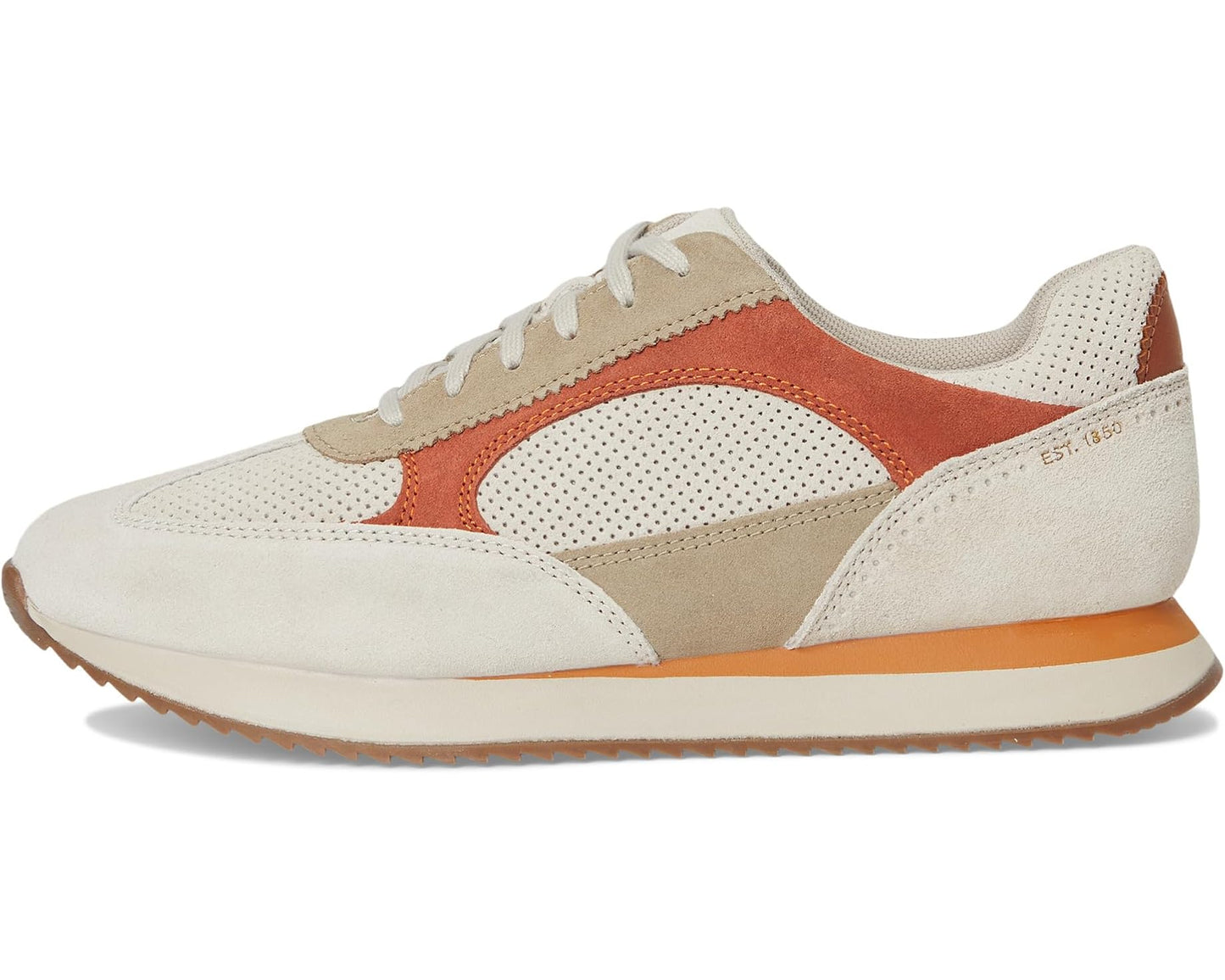 Men's Johnston & Murphy Chase Perfed T-Toe Taupe/Beige/Rust Suede