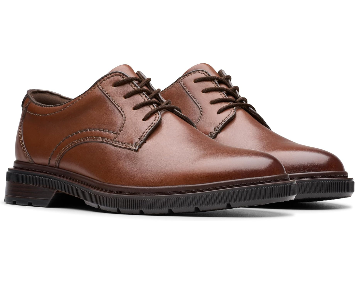 Men's Clarks Burchill Derby Dark Tan Leather