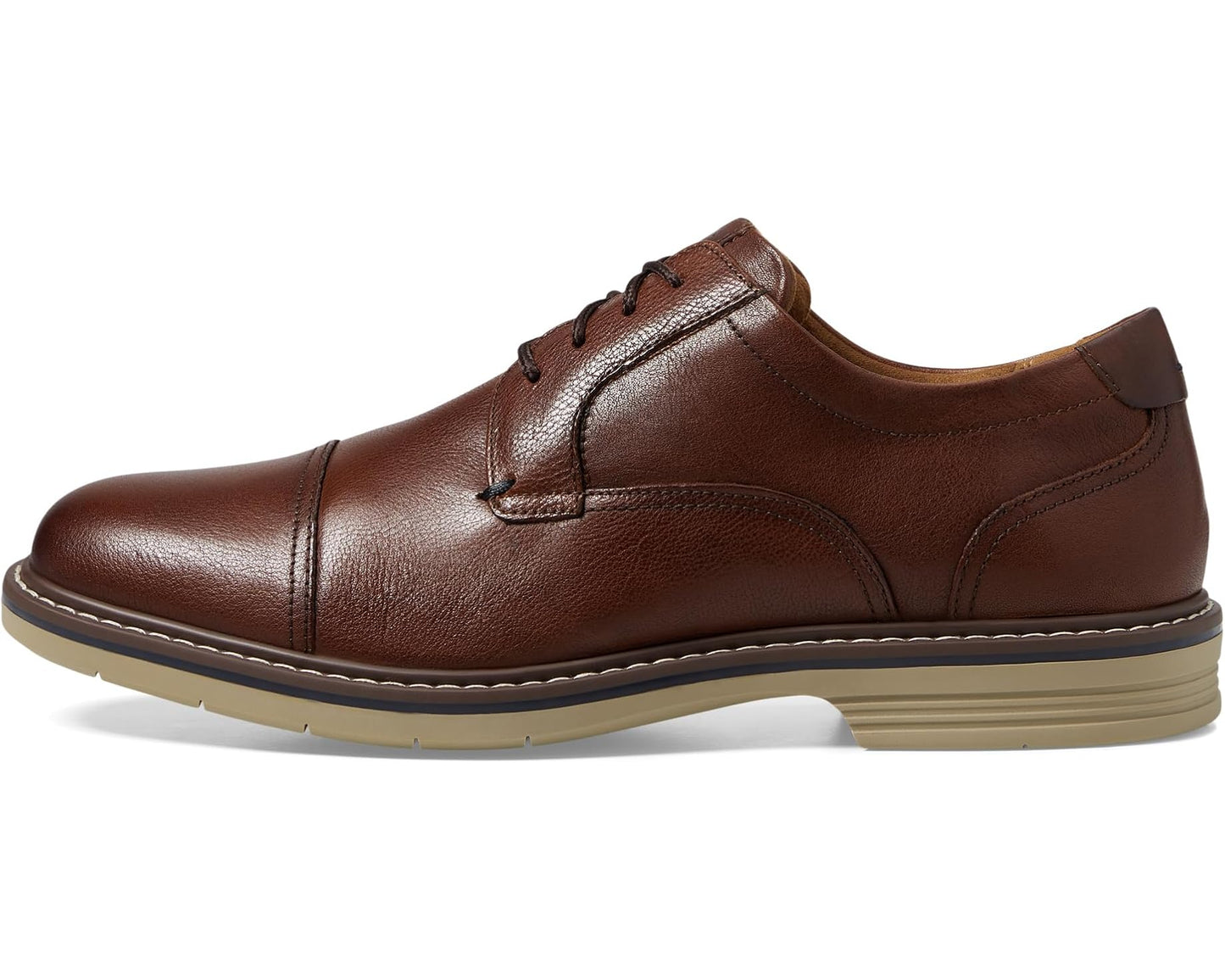 Men's Florsheim Norwalk Cap Toe Oxford Cognac Milled Leather
