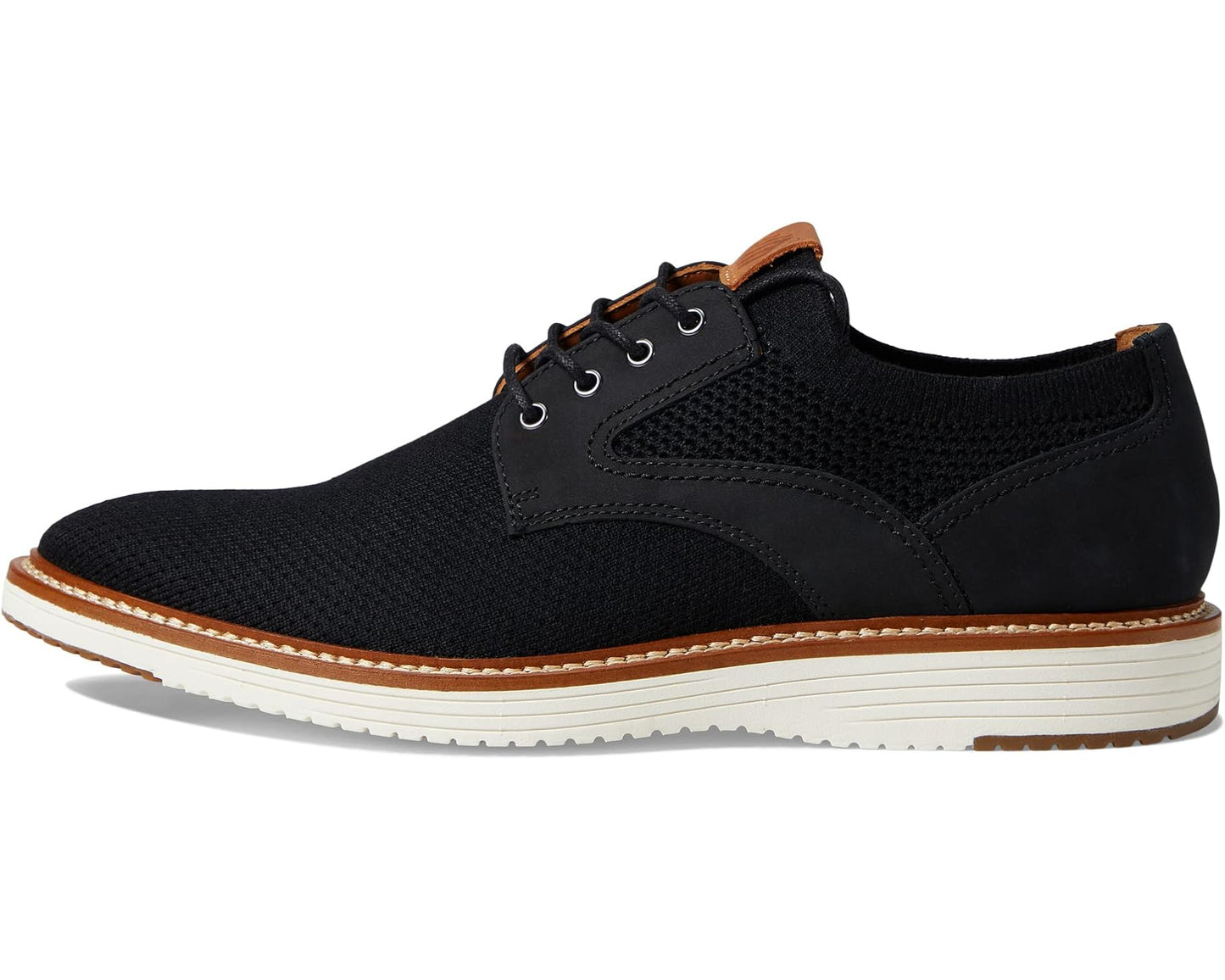 Men's Johnston & Murphy Upton Knit Plain Toe Black Knit