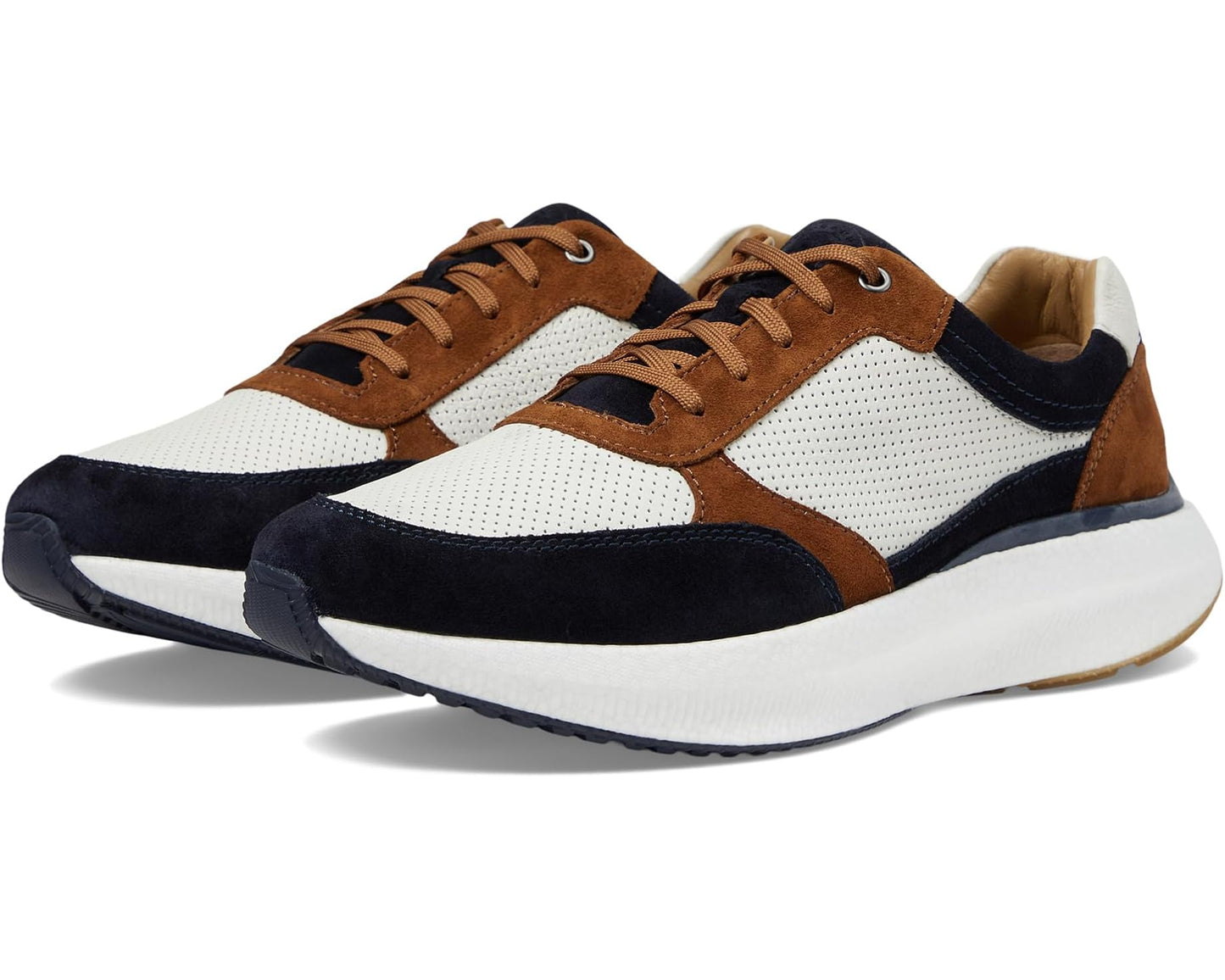 Men's Johnston & Murphy Collection Briley Perfed Jogger Navy Multi Suede/Full Grain