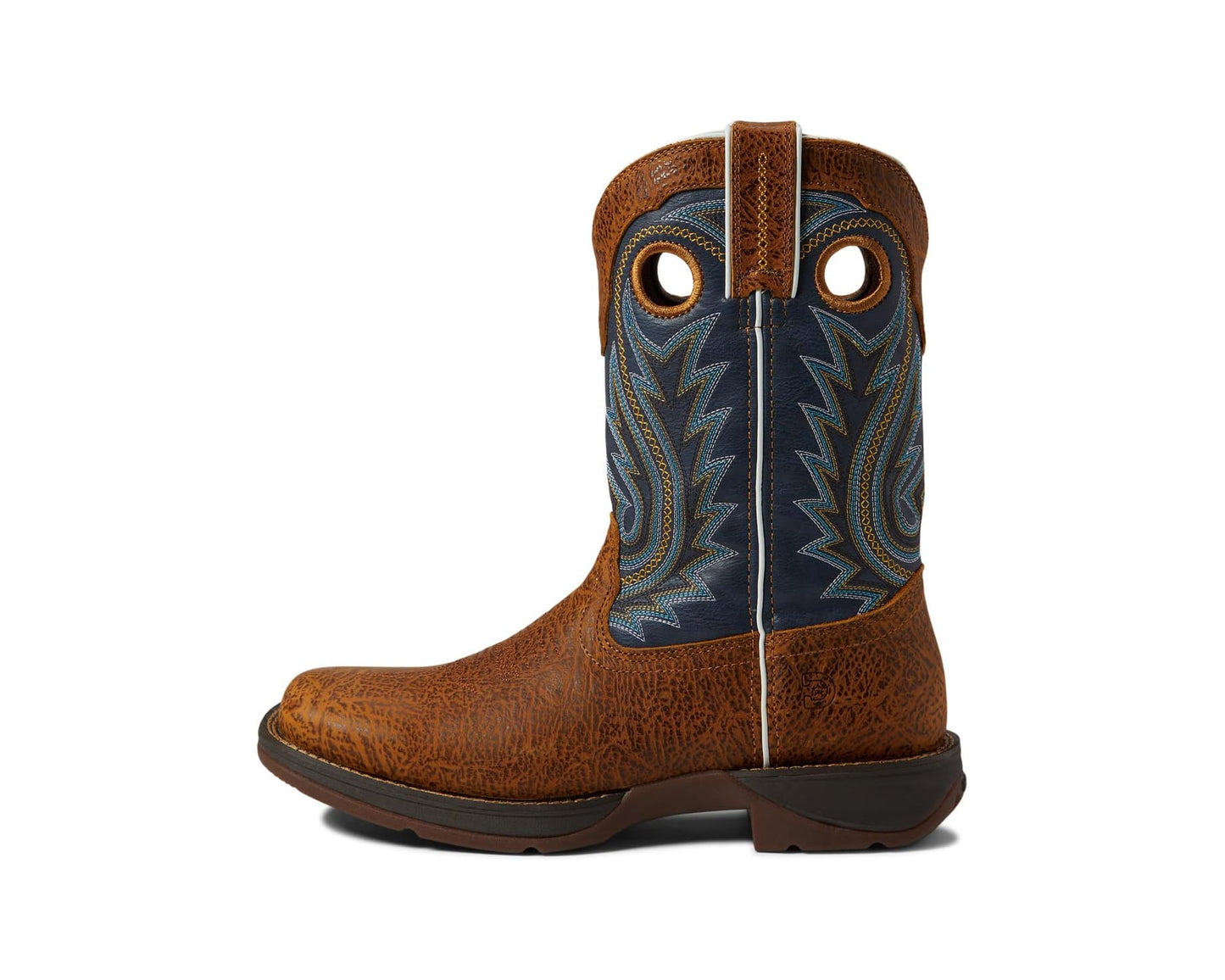 Men's Durango Rebel 11 Western Wide Toe Box Rustic Tan/Navy