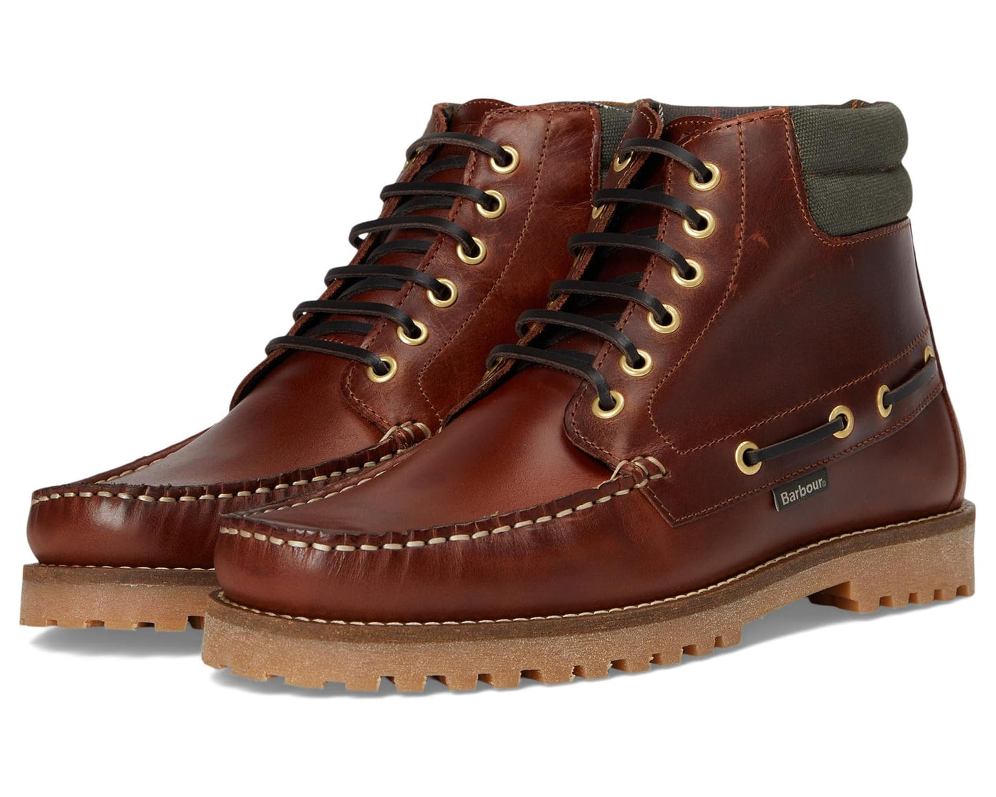 Men's Barbour Tiller Moccasin Boots Mahogany