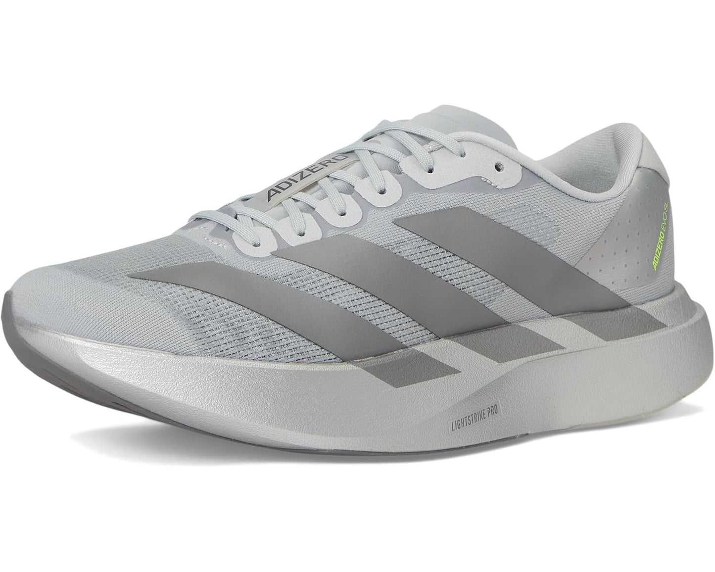 Men's adidas adiZero Evo SL Running Shoes Silver Metallic/Iron Metallic/Halo Silver