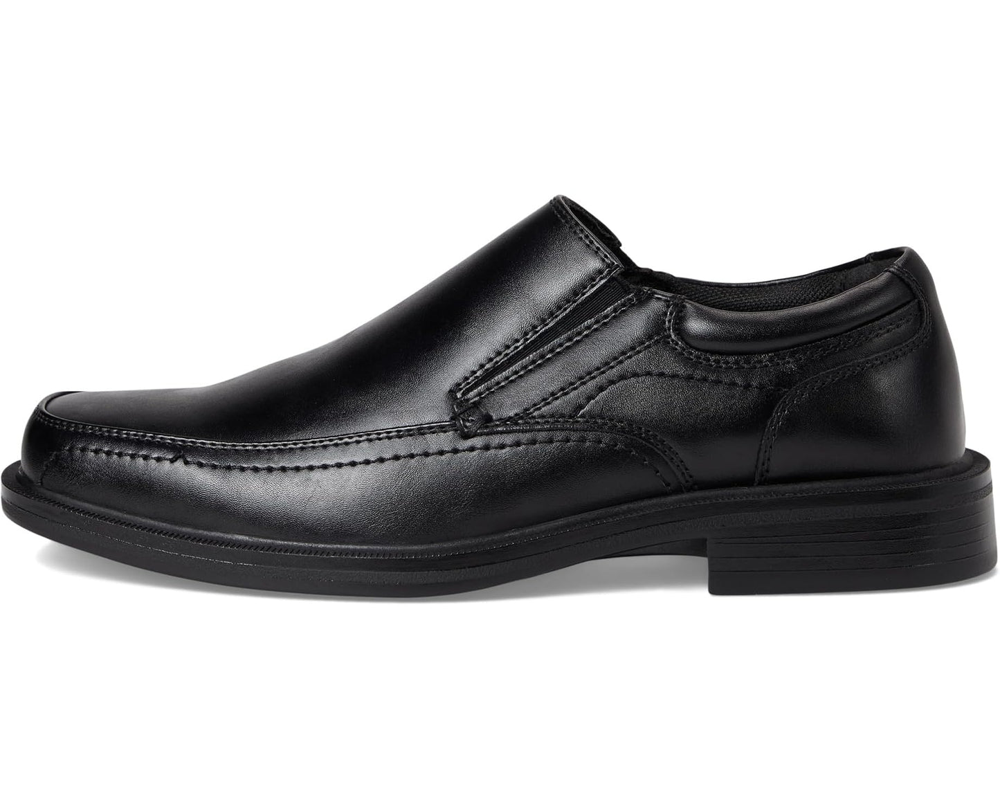 Men's Dockers Edson Moc Toe Loafer Black Polished Full Grain