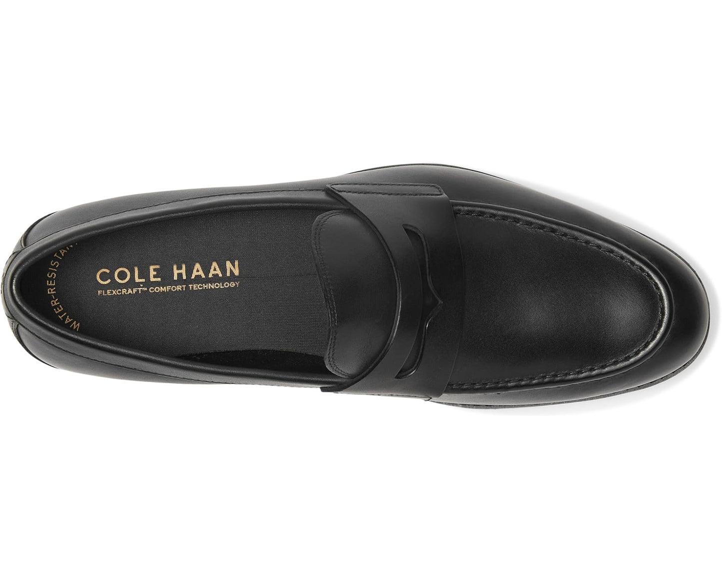 Men's Cole Haan Harmon Grand Penny Loafers Black Waterproof/Black/Black