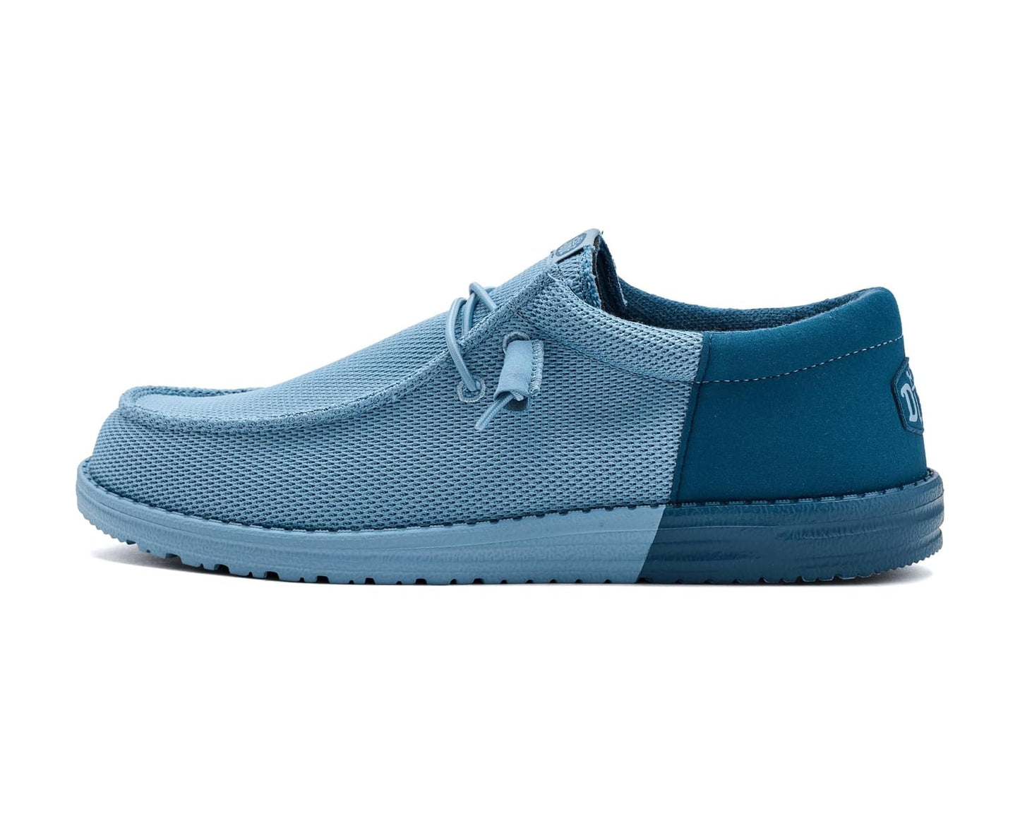 Men's Hey Dude Wally Funk Mesh Split Faded Denim/Ensign Blue