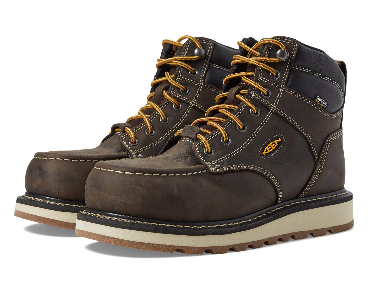 Men's KEEN Utility Cincinnati 6 Waterproof (Carbon Toe) Dark Chocolate/Sandshell
