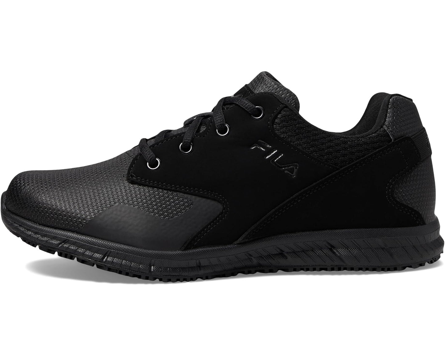 Men's Fila Memory Layers Slip Resistant Black/Black/Black