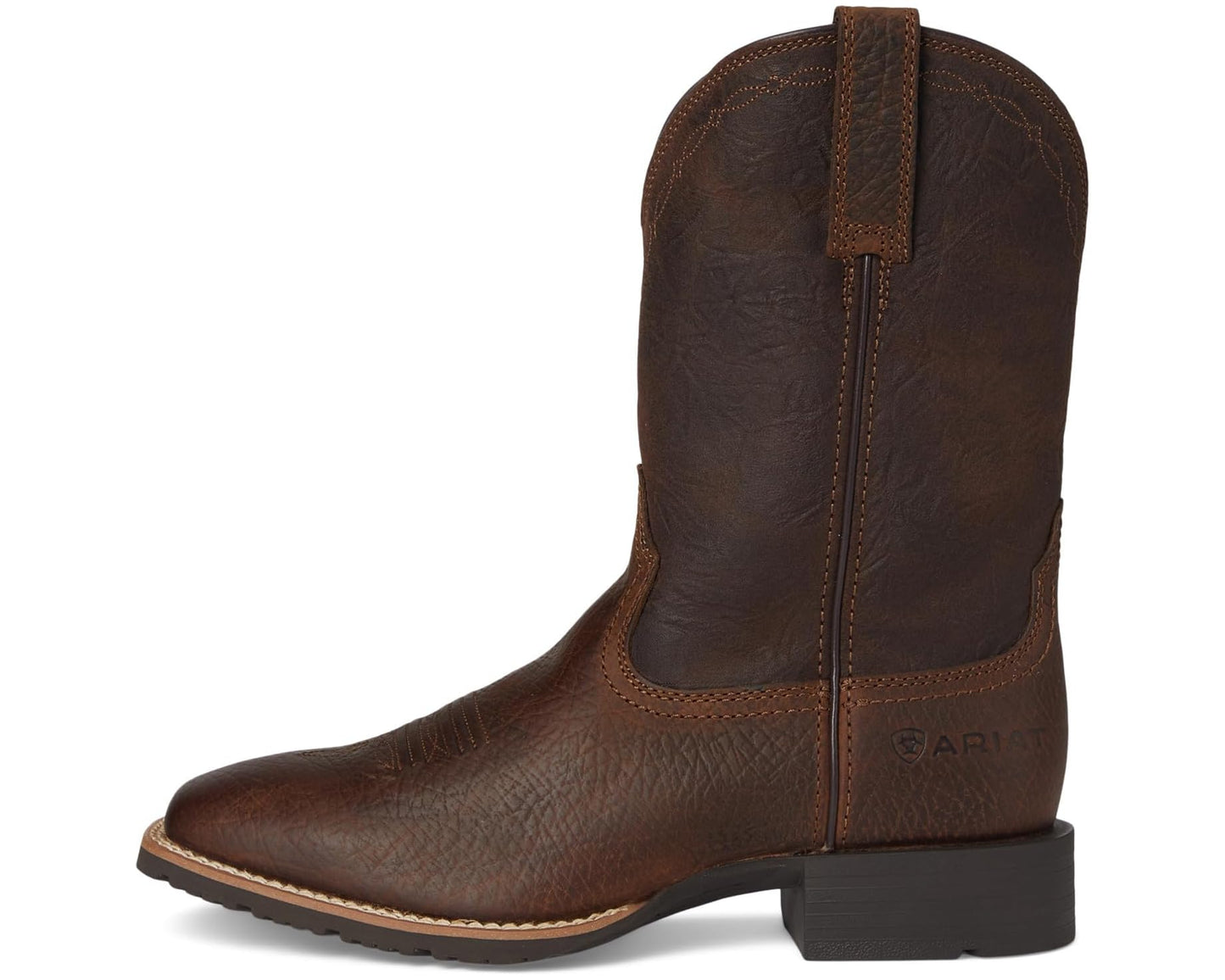 Men's Ariat Hybrid Grit Western Boots Earth/Alamo Brown