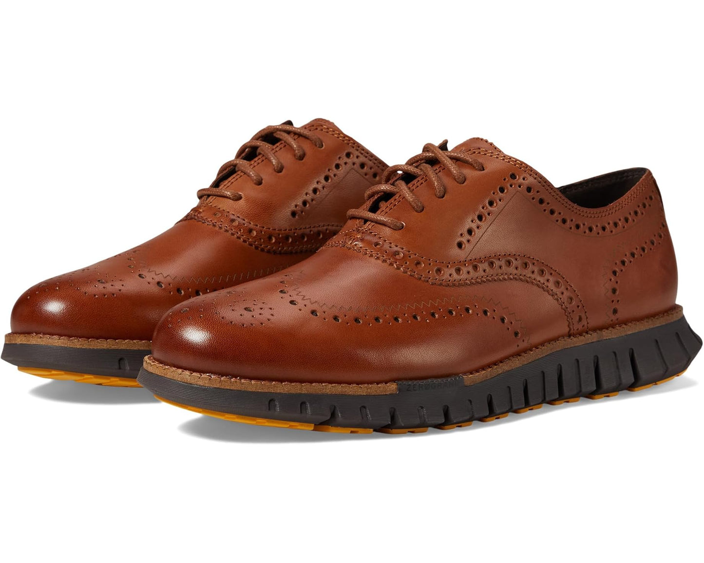 Men's Cole Haan Zerogrand Remastered Wing Tip Oxford Unlined British Tan/Java