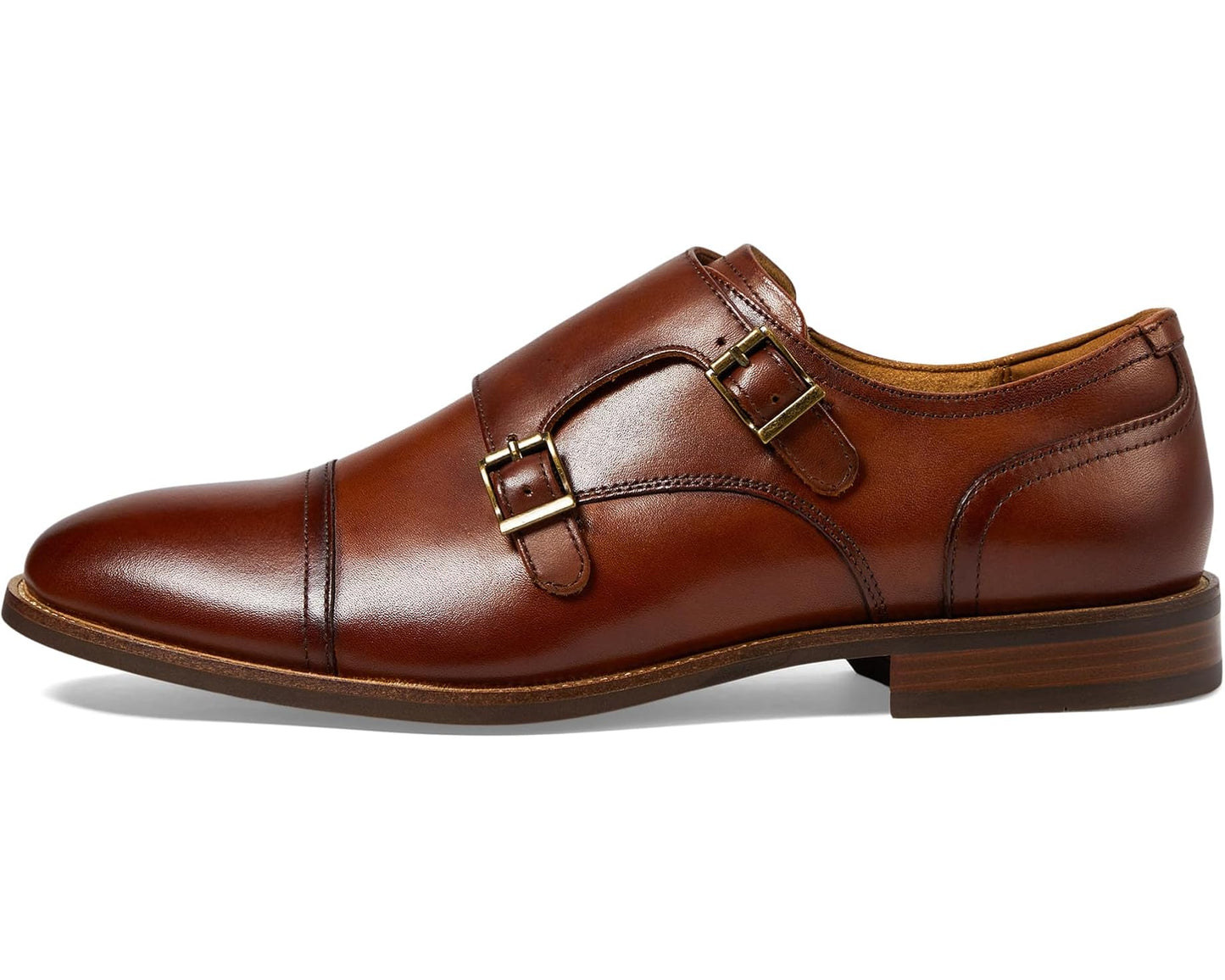 Men's Florsheim Rucci Cap Toe Double Monk Oxford Cognac