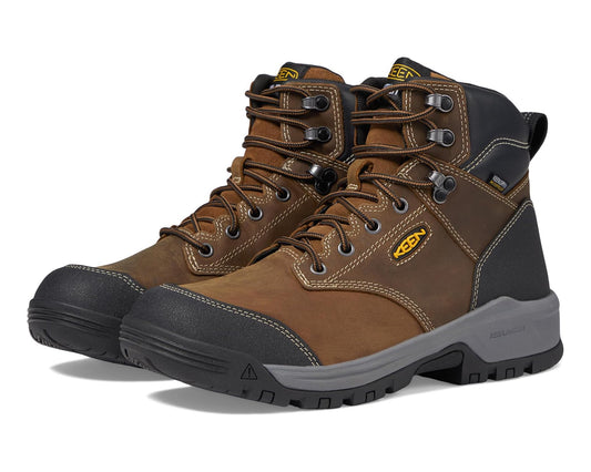 Men's KEEN Utility Evanston 6” Soft Toe Waterproof Bison/Black