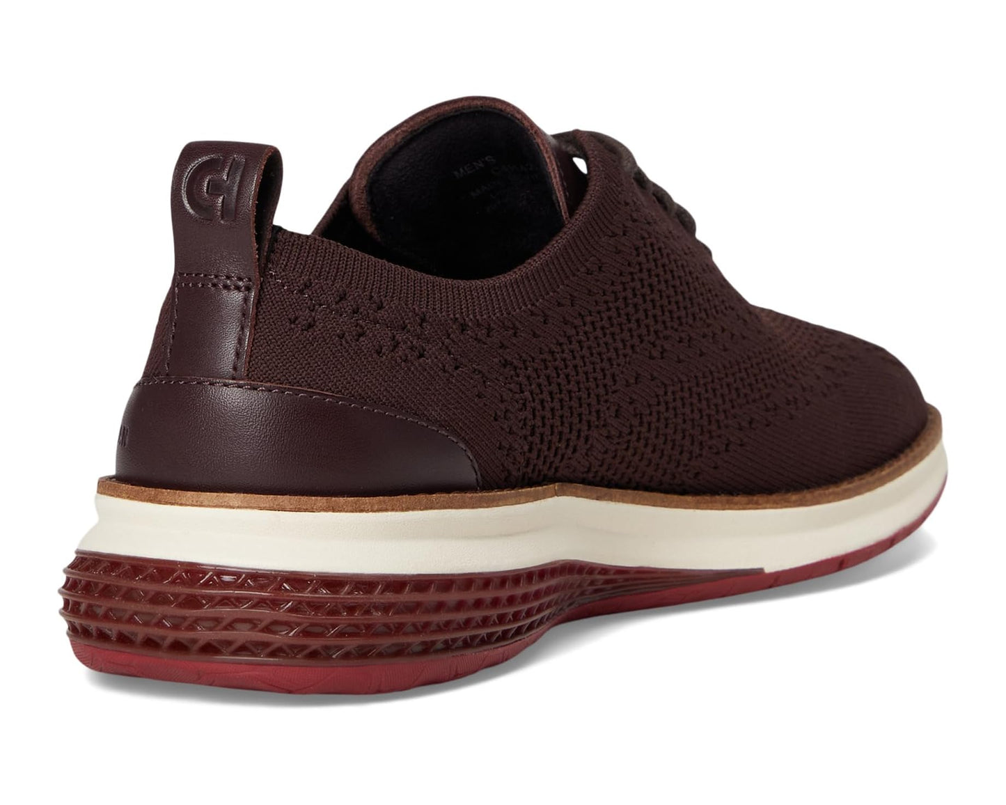 Men's Cole Haan Original Grand Energy Weave Stitchlite Wing Oxford Chocolate Raisin/Claret/Ivory