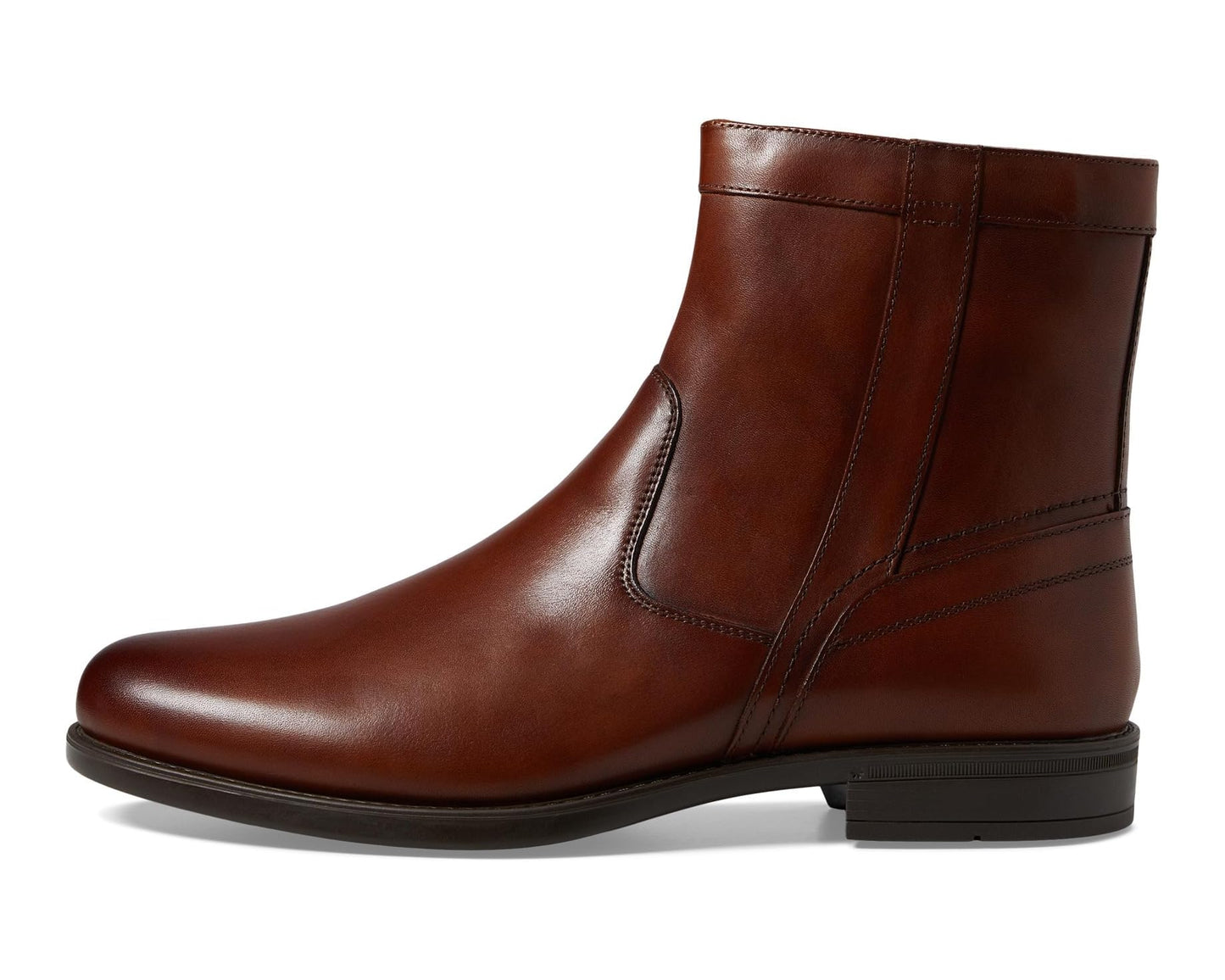 Men's Florsheim Midtown Plain Toe Zipper Boots Cognac