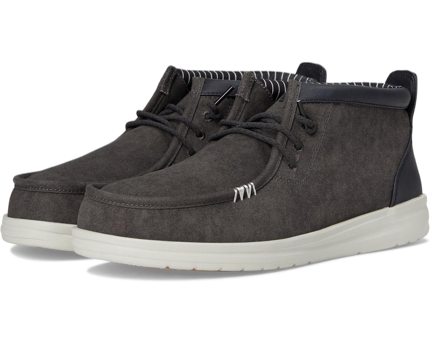 Men's Hey Dude Wally Mid Gripr Vin Classic Black Oyster/Black